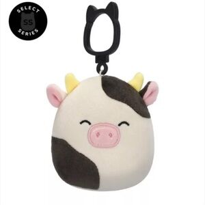 NWT Squishmallows Conner The Cow 3.5in clip Select Series RARE